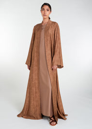 Woven Open Abaya - Final Sale