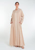 Linen Feel Open Abaya