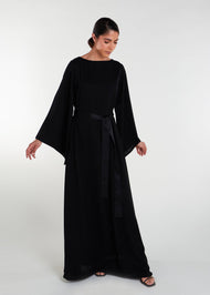 Bell Sleeve Abaya Black