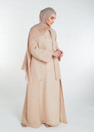 Open Abaya Natural