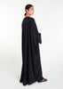 Chequered Cuff Open Abaya