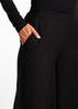 Textured Flared Trousers Black