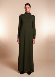 Turtle Neck Maxi Olive - Final Sale