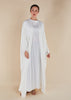 Twill Open Abaya White