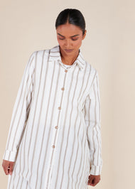 Muji Shirt Dress Cream