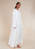 Two Piece Open Abaya With Slip White