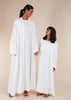 Two Piece Open Abaya With Slip White