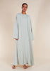 Two Piece Open Abaya With Slip Mint