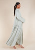 Two Piece Open Abaya With Slip Mint