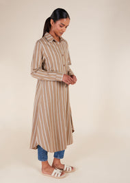 Muji Shirt Dress Beige
