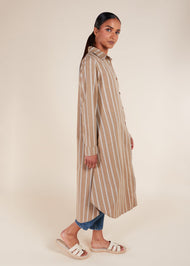 Muji Shirt Dress Beige