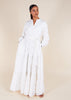 Broderie Tiered Maxi White