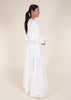 Broderie Tiered Maxi White
