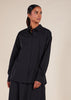 Cropped Cotton Top Black