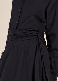 Cropped Cotton Top Black