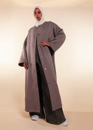 Modest Length Coat Grey