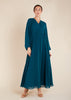 Waist Pleat Abaya Sea Green  - Final Sale