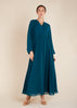 Waist Pleat Abaya Sea Green  - Final Sale