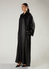 Crushed Satin Open Abaya