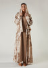 Beige & Brown Open Abaya