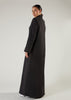 Front Seam Abaya Grey