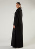 Front Seam Abaya Black