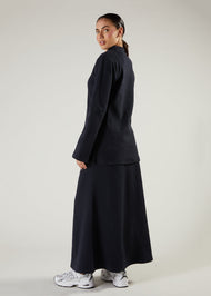 Ribbed Skirt & Top Set Navy