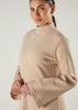 Turtle Neck Abaya Beige