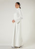 Turtle Neck Abaya Off White