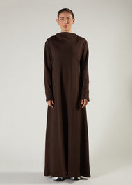 Boat Neck Maxi Brown