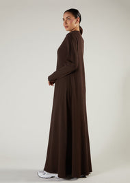 Boat Neck Maxi Brown