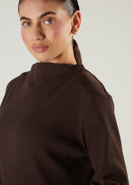 Boat Neck Maxi Brown