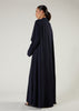 Two Piece Open Abaya with Slip Navy