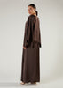 Satin Abaya Brown