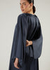 Satin Abaya Blue