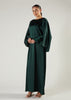 Satin Abaya Green