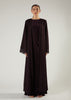 Chiffon Two Piece Abaya Burgundy