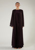 Chiffon Two Piece Abaya Burgundy