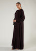 Chiffon Two Piece Abaya Burgundy