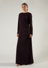 Chiffon Two Piece Abaya Burgundy