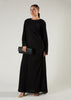 Chiffon Two Piece Abaya Black