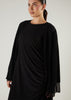 Chiffon Two Piece Abaya Black