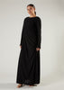 Chiffon Two Piece Abaya Black