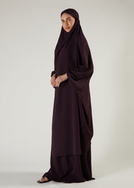 Khimar & Skirt Set Plum