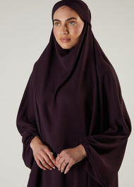 Khimar & Skirt Set Plum
