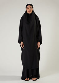 Khimar & Skirt Set Black