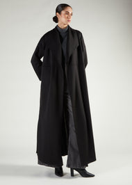 Wide Lapel Coat Black - Final Sale