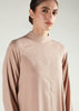 High Neck Abaya Nude