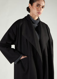Wide Lapel Coat Black - Final Sale