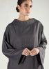 Boat Neck Abaya Charcoal